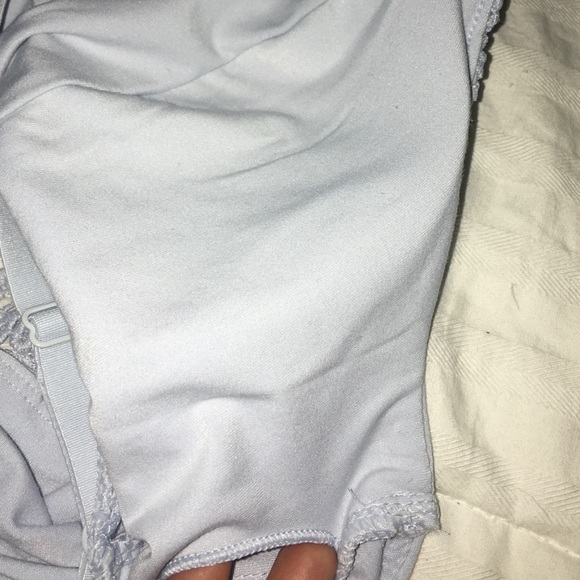 Baby Blue Lace Bralette w Padding - Picture 3 of 4